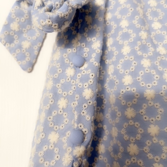 PAC sun Mink Pink Blue Floral Shorts with Bow Detail - Picture 6 of 8